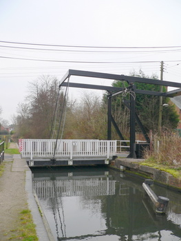 An electronically operated swing bridge